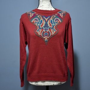 Vintage Red Boxy Sweater